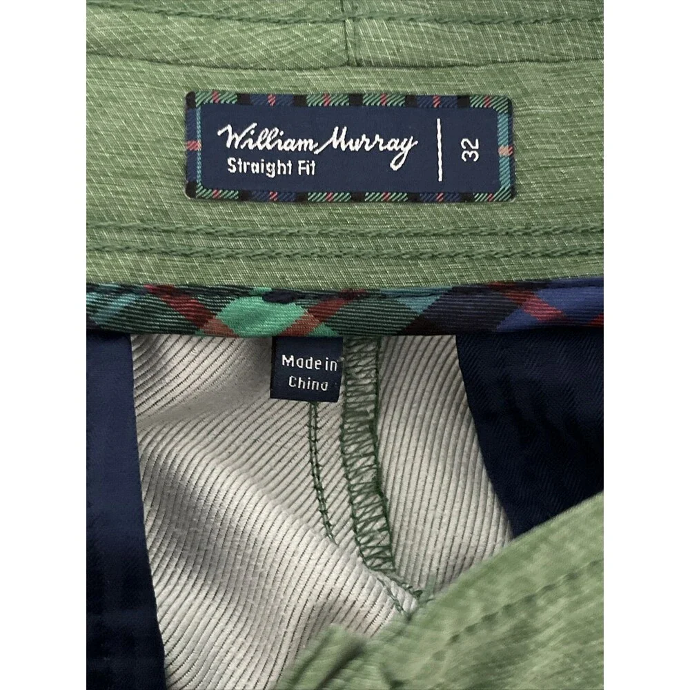 EUC William Murray Shorts Green Performance Classic Straight Fit Golf sz 32 - Picture 8 of 11